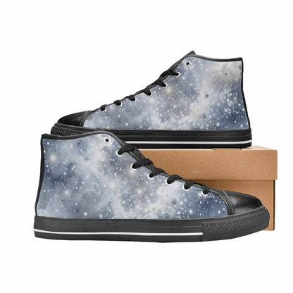 WOMEN'S Galaxy Art - High Top Canvas Neon Fantasy Shoes