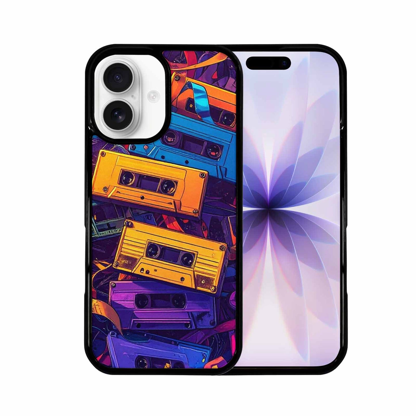 iPhone 17 Case — Retro Cassette Tape Pattern Retro Vintage, Custom Printed Phone Case