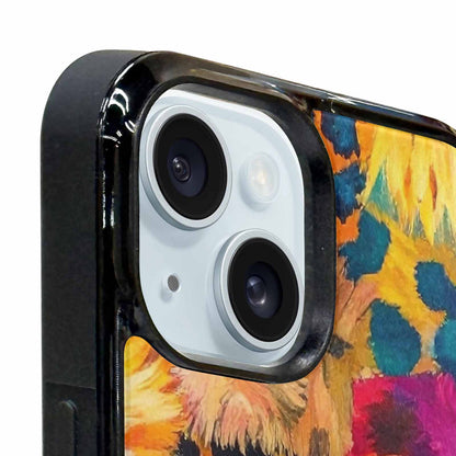 iPhone 15 Plus Case — Full Color Vibrant Animal Print Animal, Custom Print Case Cover