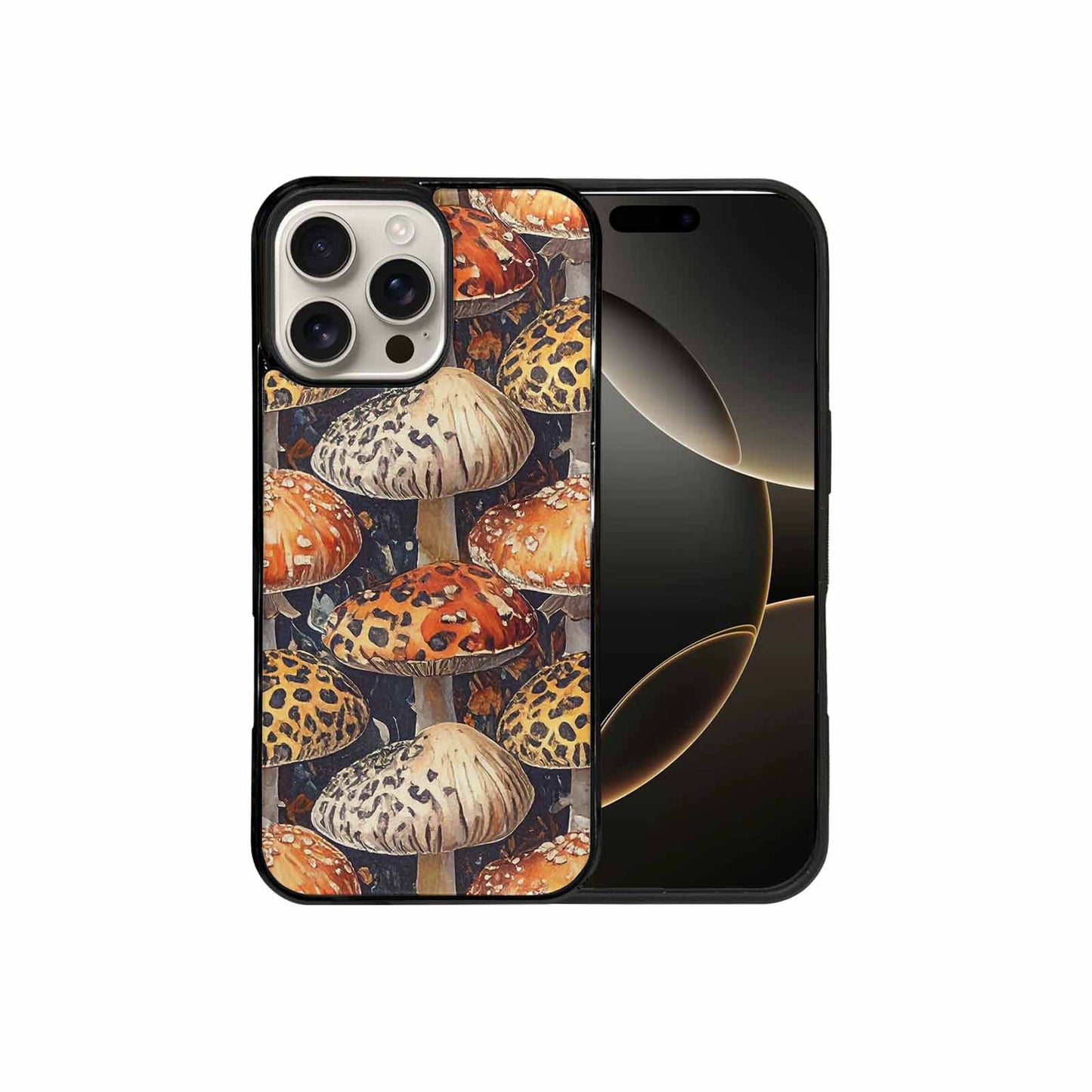 iPhone 16 Pro Max Case — Mushrooms Pattern Hundreds Of, Custom Phone Case