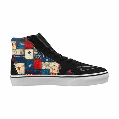WOMEN'S American Flag Stars High Top Canvas Cottagecore Custom Shoes