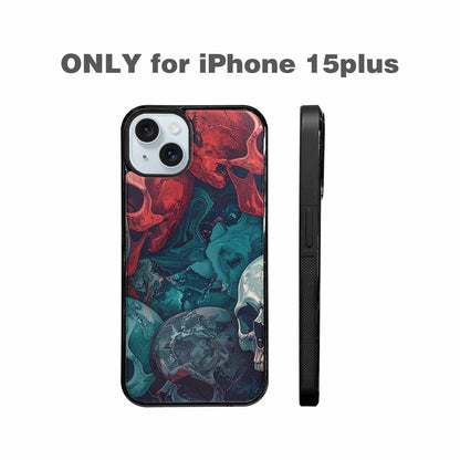 iPhone 15 Plus Case — Marble Skull Custom, Custom Made Phone Cover