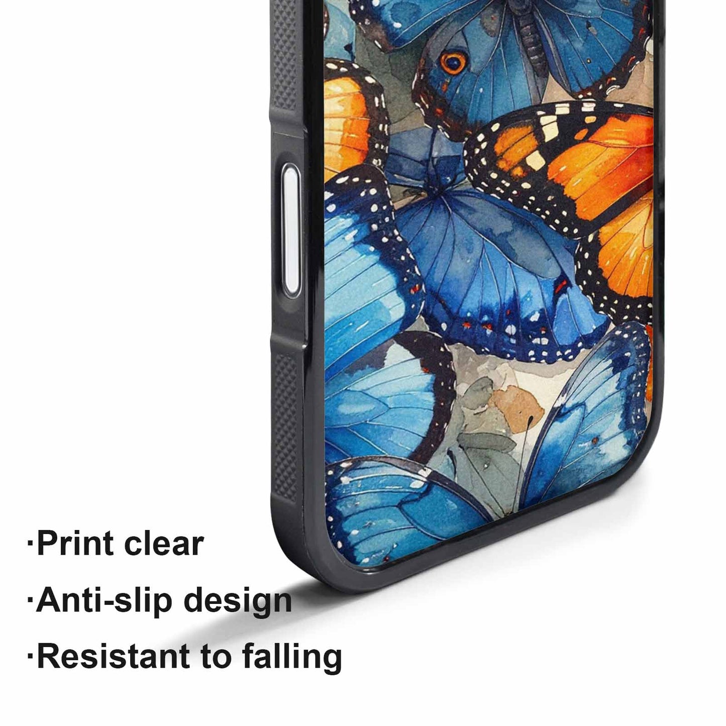 iPhone 17 Pro Max Case — Small Butterfly Wing Pattern, Original Art, Custom Printed Phone Case