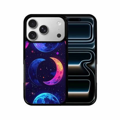 iPhone 17 Pro Case — Neon Winter Moon Seamless Cartoon Cute, Custom Phone Case