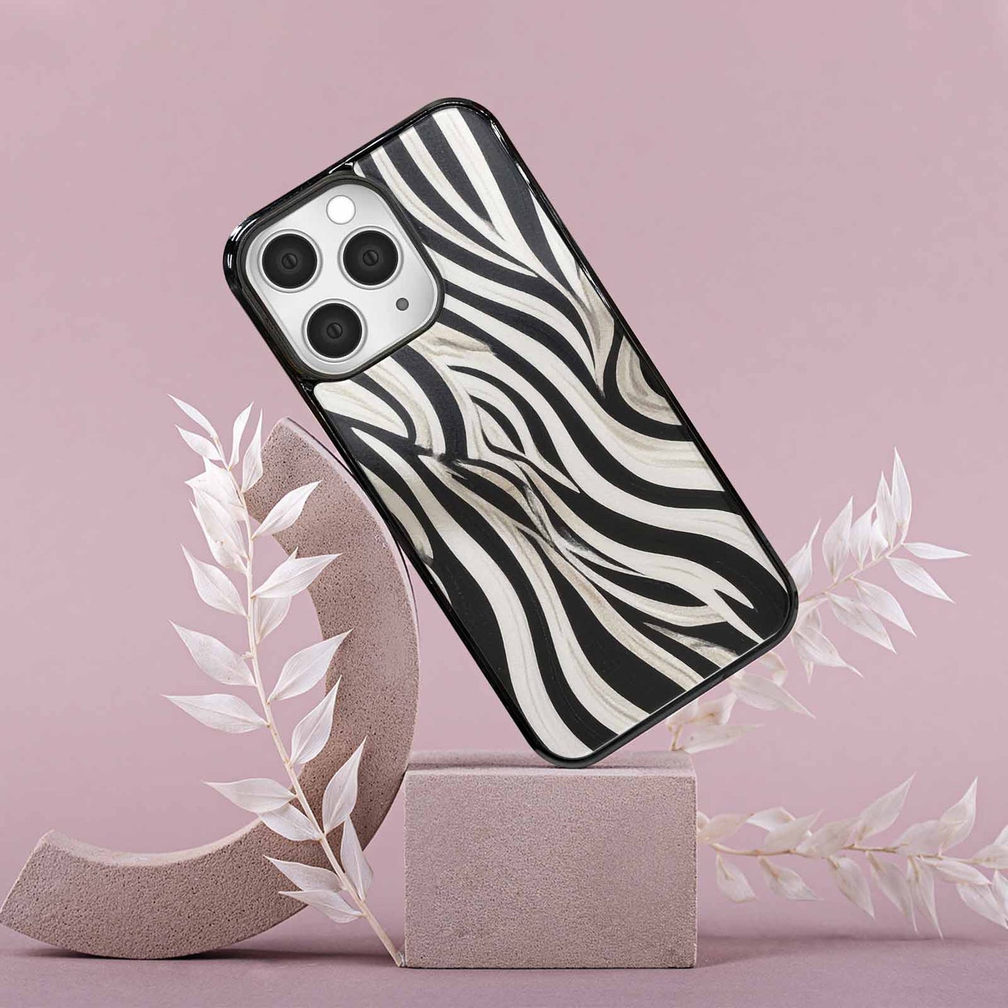 iPhone 15 Pro Max Case — Modern Zebra Stripe, Custom Designed Case Cover