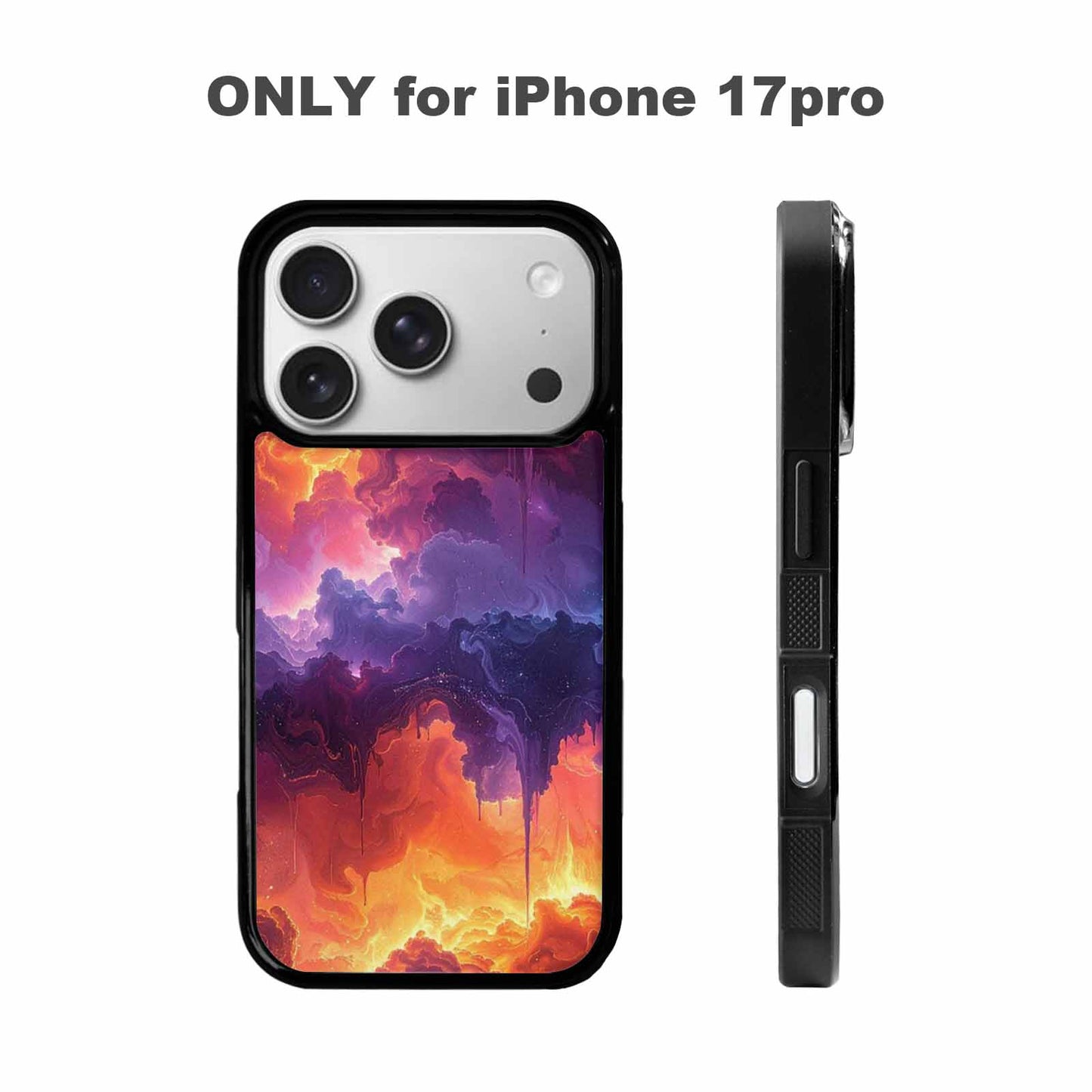 iPhone 17 Pro Case — Seamless Tileable Pattern Of Overlapping Galaxy, Custom Designed Case Cover