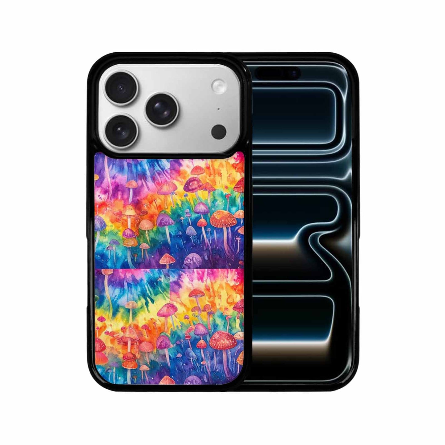 iPhone 17 Pro Case — Mushrooms Tie Dyemushrooms Pat Tie Dye, Personalized Phone Case