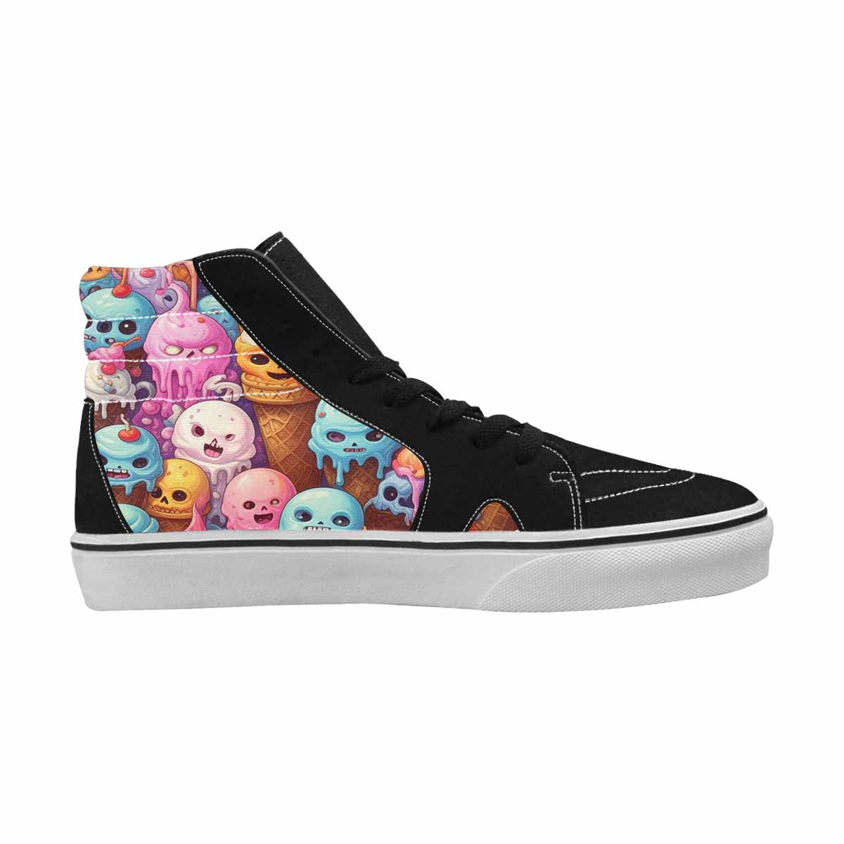MEN'S Ice Cream Monsters  High Top Canvas Melting Art Sneakers