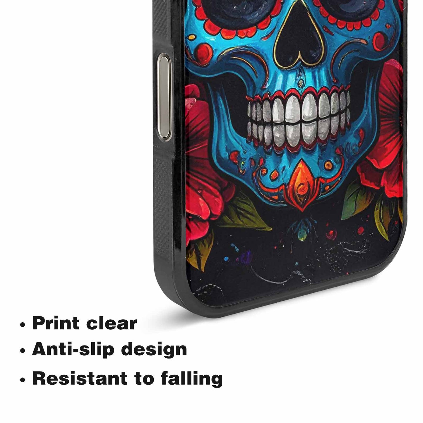 iPhone 16 Pro Max Case — Graffiti Skull Art Seamless Pattern Vibrant, Custom Printed Phone Case