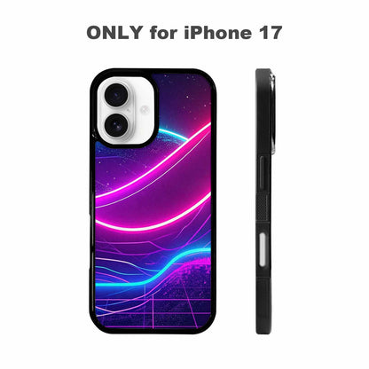 iPhone 17 Case — Neon Cartoon Art Pattern Retro Vintage, Customized Protective Case