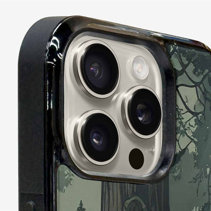 iPhone 15 Pro Max Case — Seamless Pattern Ancient Redwood Forest Giant, Customized Protective Case