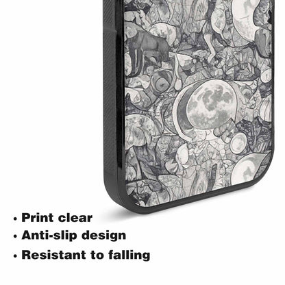 iPhone 15 Case — Wolves Everywhere Collage Overlap Small Wolf, Customized Protective Case