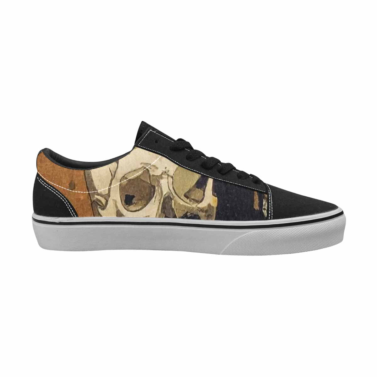 WOMEN'S Military Camo Skull Canvas Lace-Up Surreal Custom Sneakers