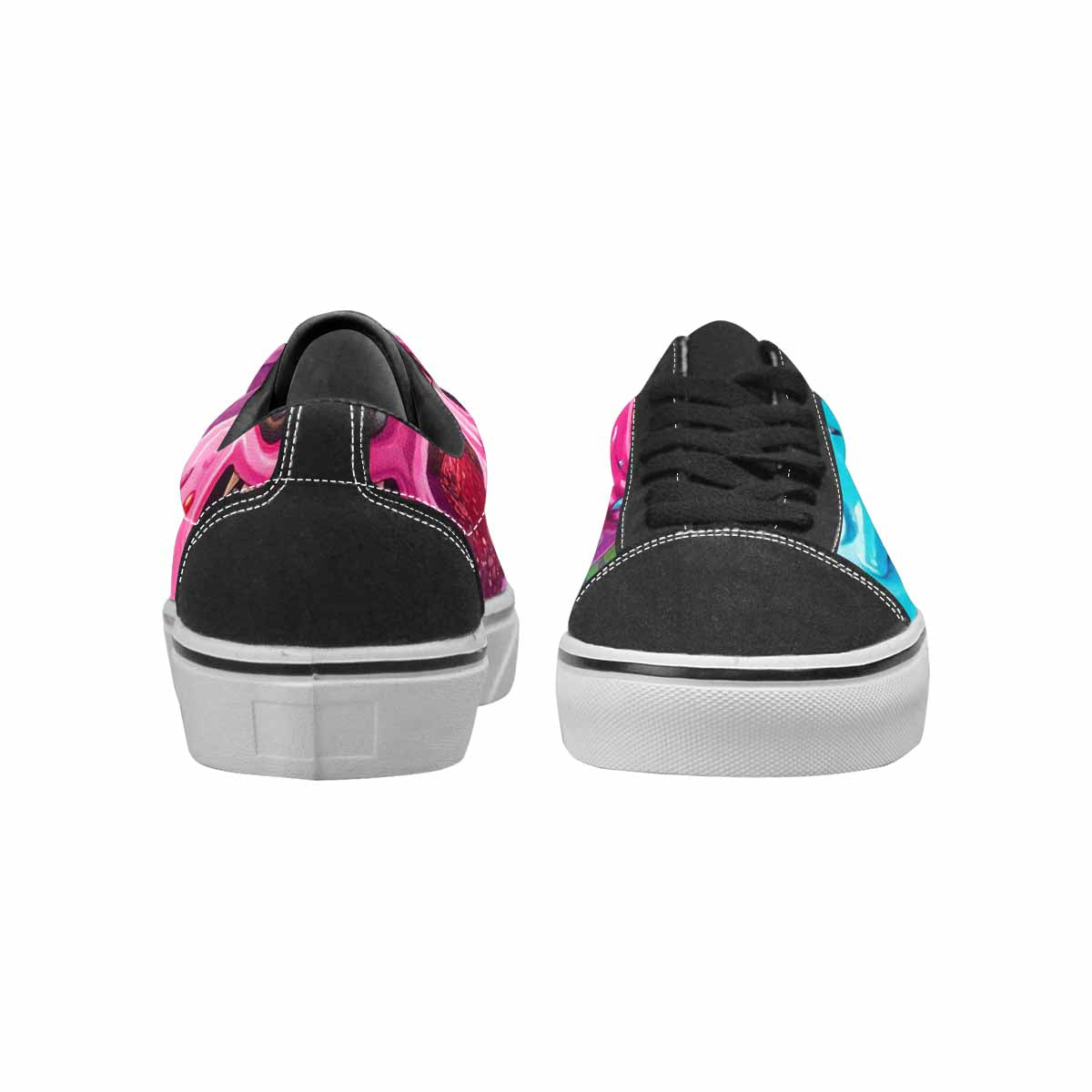 WOMEN'S Melting Icecream Monster Cherry Canvas Lace-Up Neon Fantasy Shoes