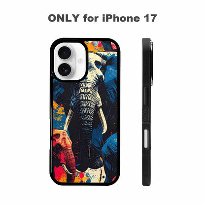 iPhone 17 Case — Bold Splatter Elephant Original Art, Custom Phone Case