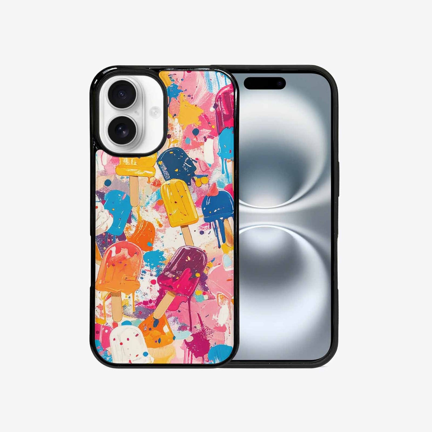 iPhone 16 Case — Ice Cream Motif Ice Cream Motifs, Custom Made Phone Cover