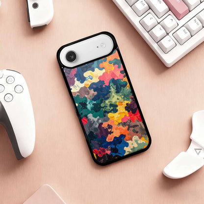 iPhone 17 Air Case — Camo Patches Full Color Vibrant Camo, Custom Art Phone Cover