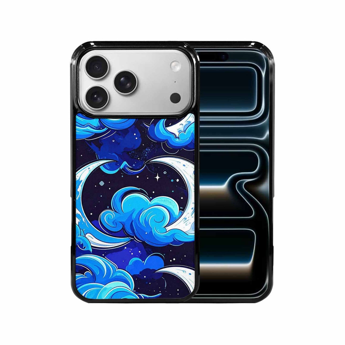 iPhone 17 Pro Max Case — Neon Winter Moon Cartoon Cute, Custom Phone Case