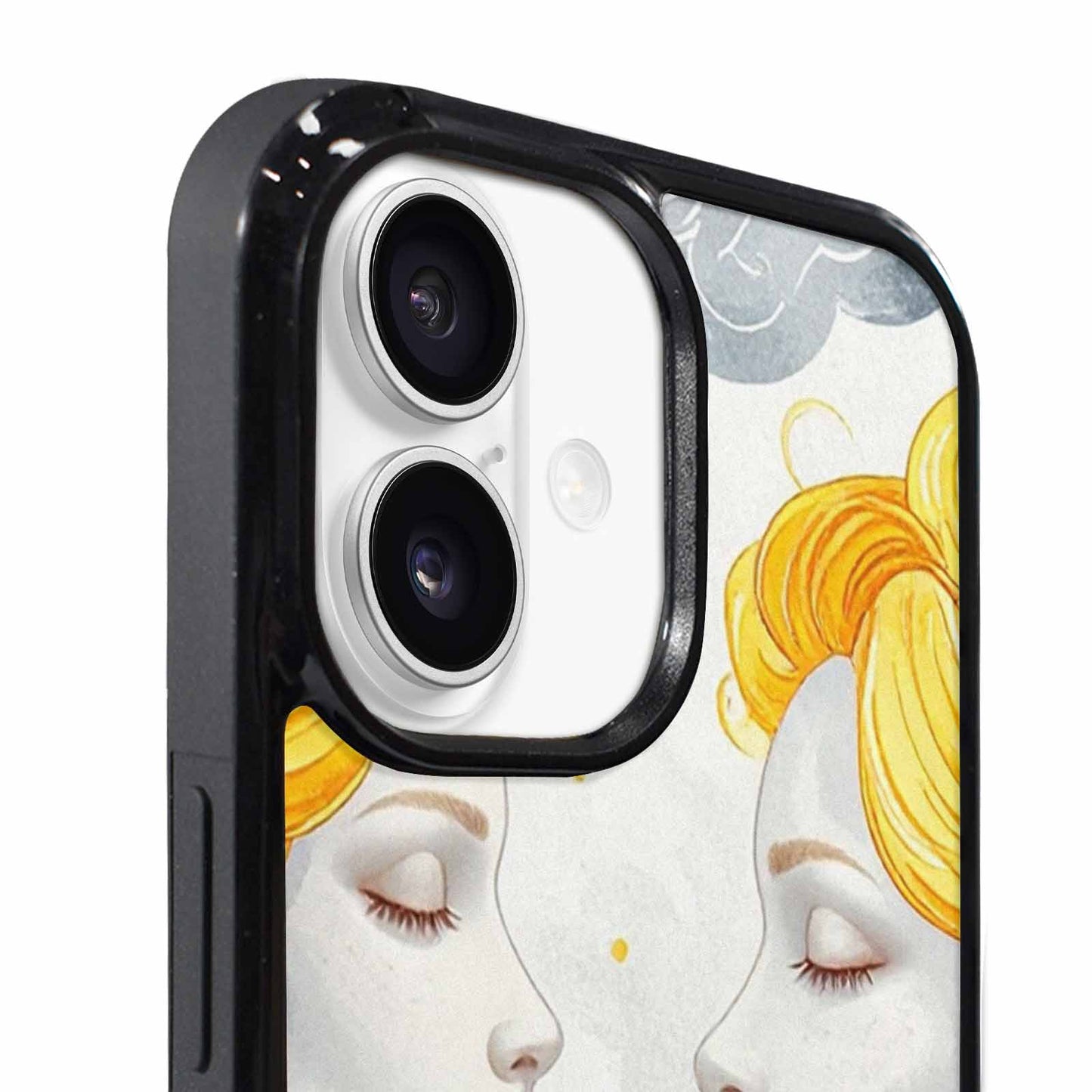 iPhone 17 Case — Gemini Twins Zodiac Pattern, Original Art, Custom Phone Case