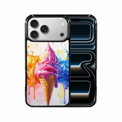 iPhone 17 Pro Max Case — Melting Icecream Edge To Original Art, Custom Made Phone Cover