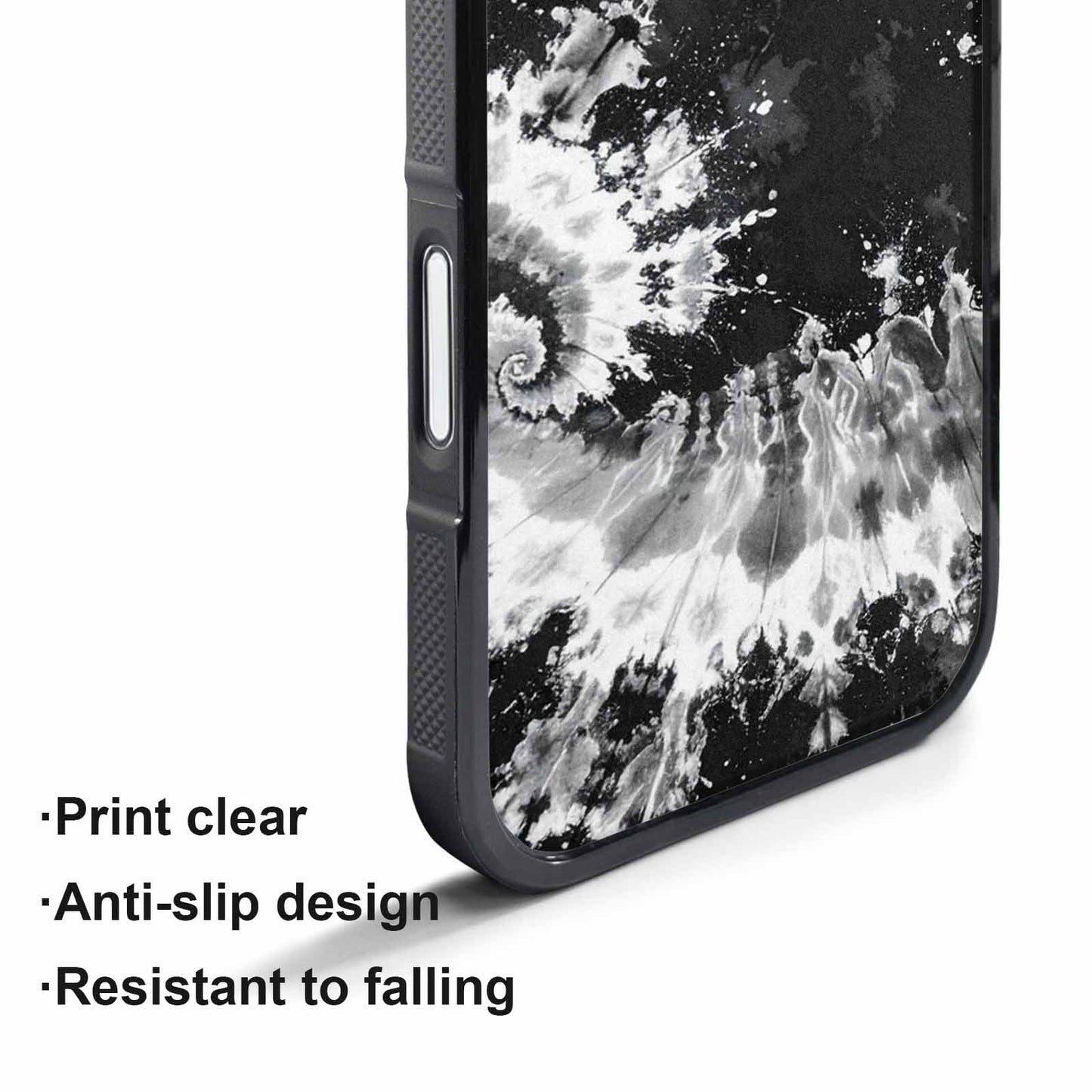 iPhone 17 Air Case — Tie Dye Acid Wash Black Tie, Custom Print Case Cover