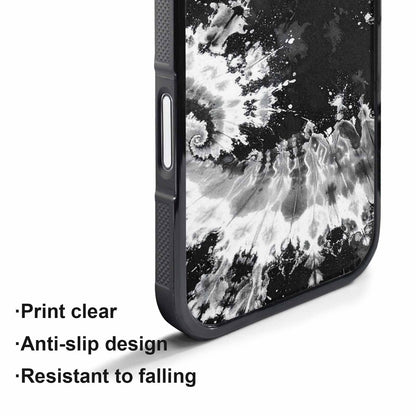 iPhone 17 Air Case — Tie Dye Acid Wash Black Tie, Custom Print Case Cover