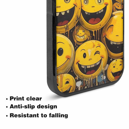 iPhone 15 Plus Case — Melting Moon Smiley Red Splatt Nsg, Custom Printed Phone Case
