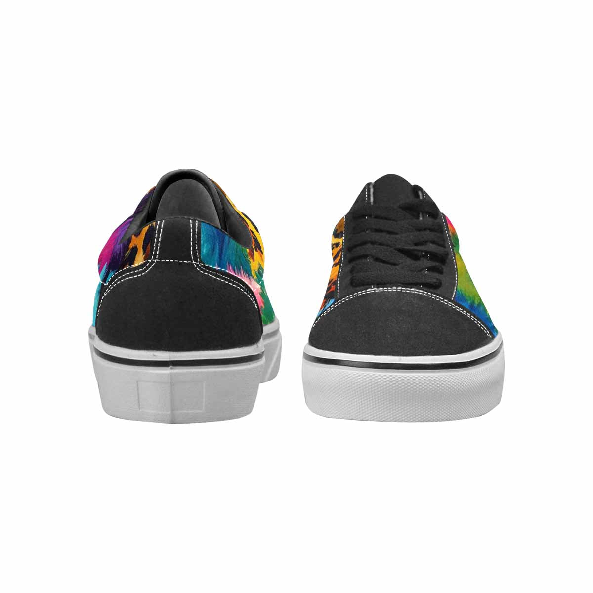WOMEN'S Full Color Vibrant Animal Lace-Up Canvas Grunge Custom Shoes