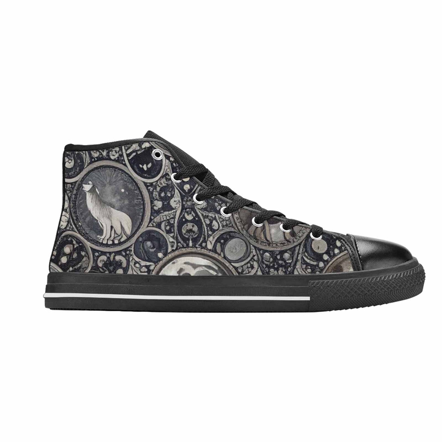 MEN'S Wolves Everywhere Collage High Top Canvas Y2K Custom Sneakers