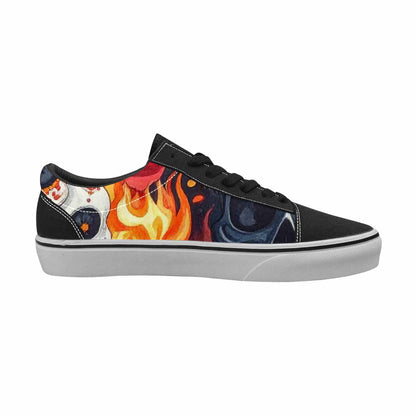 MEN'S Skull Canvas Lace-Up Wallpaper Art Custom Sneakers