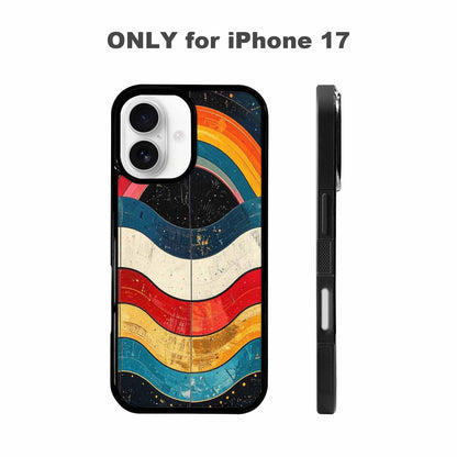 iPhone 17 Case — Retro Wave Scallop Stripe Retro Vintage, Personalized Phone Case