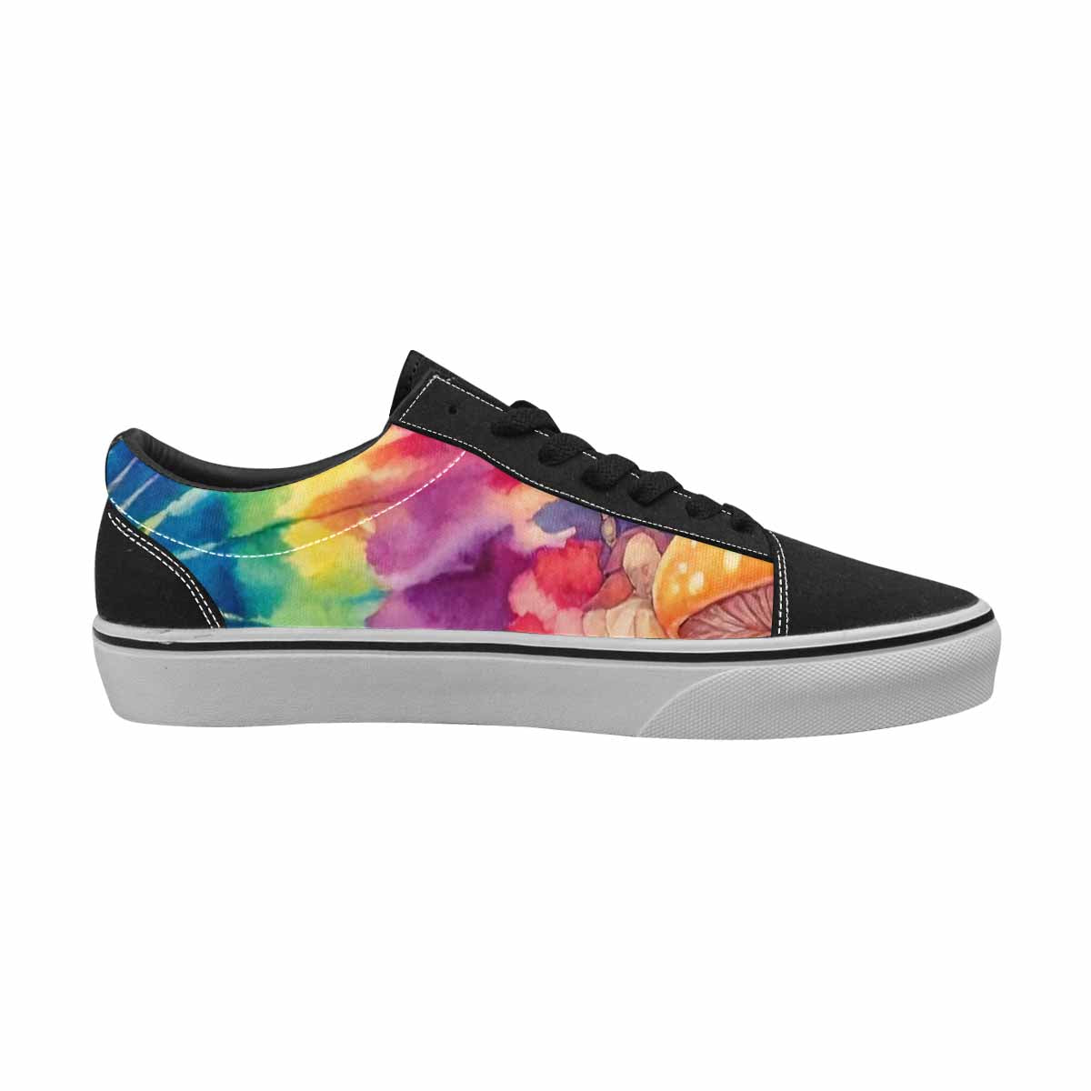 WOMEN'S Mushrooms  Tie Dye Lace-Up Canvas Surreal Shoes