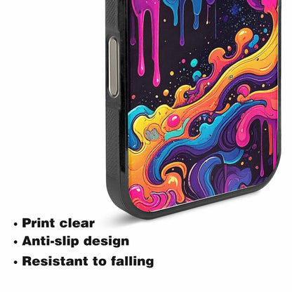 iPhone 15 Pro Max Case — Neon Drip Galaxy Custom, Original Design Phone Case