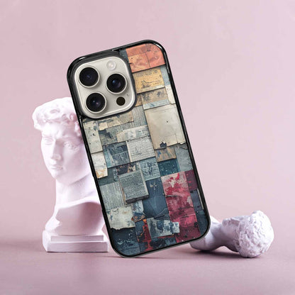 iPhone 16 Pro Case — Distressed Grunge Texture Pattern Hundreds Of, Customized Protective Case