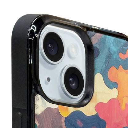 iPhone 15 Plus Case — Camo Patches Full Color Vibrant Camo, Original Design Phone Case