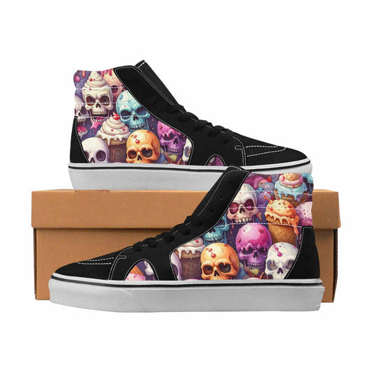 MEN'S Skulls High Top Canvas Statement Aesthetic Handmade Custom Shoes