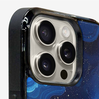 iPhone 16 Pro Case — Galaxy Art Blue Starfield Small Galaxy, Custom Designed Case Cover