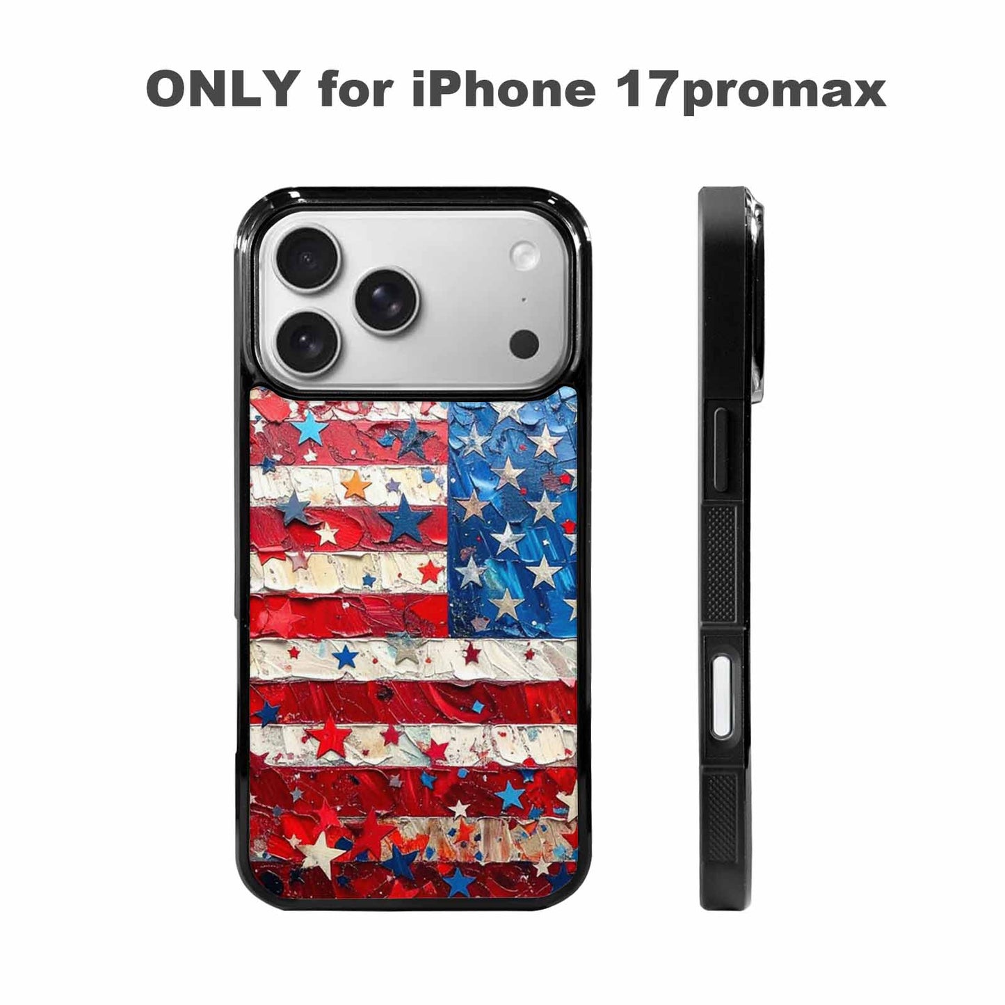 iPhone 17 Pro Max Case — Patriotic Stars And Stripes Galaxy Space, Custom Print Case Cover