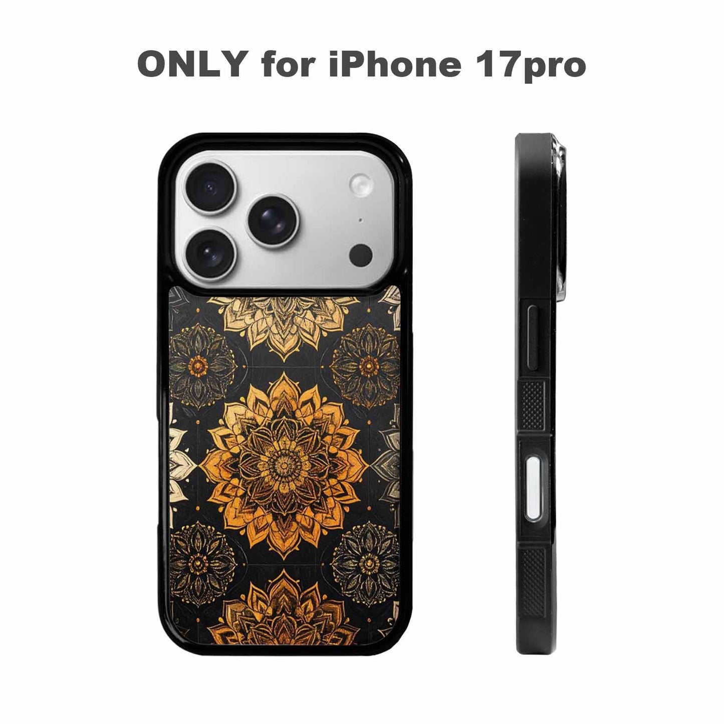 iPhone 17 Pro Case — Small Mandala Pattern Randomly Varying Floral, Custom Designed Case Cover