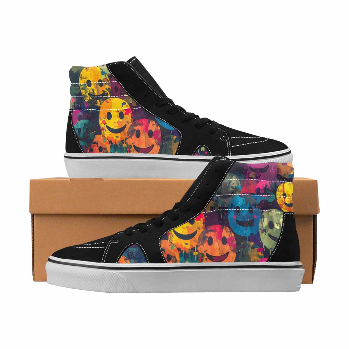 MEN'S Camo High Top Canvas Wearable Art Wallpaper Art All Over Print Shoes