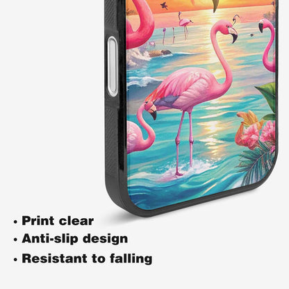 iPhone 16 Case — Flamingo Tropical Flamingo Tropical Pattern Hundreds, Unique Phone Case Design