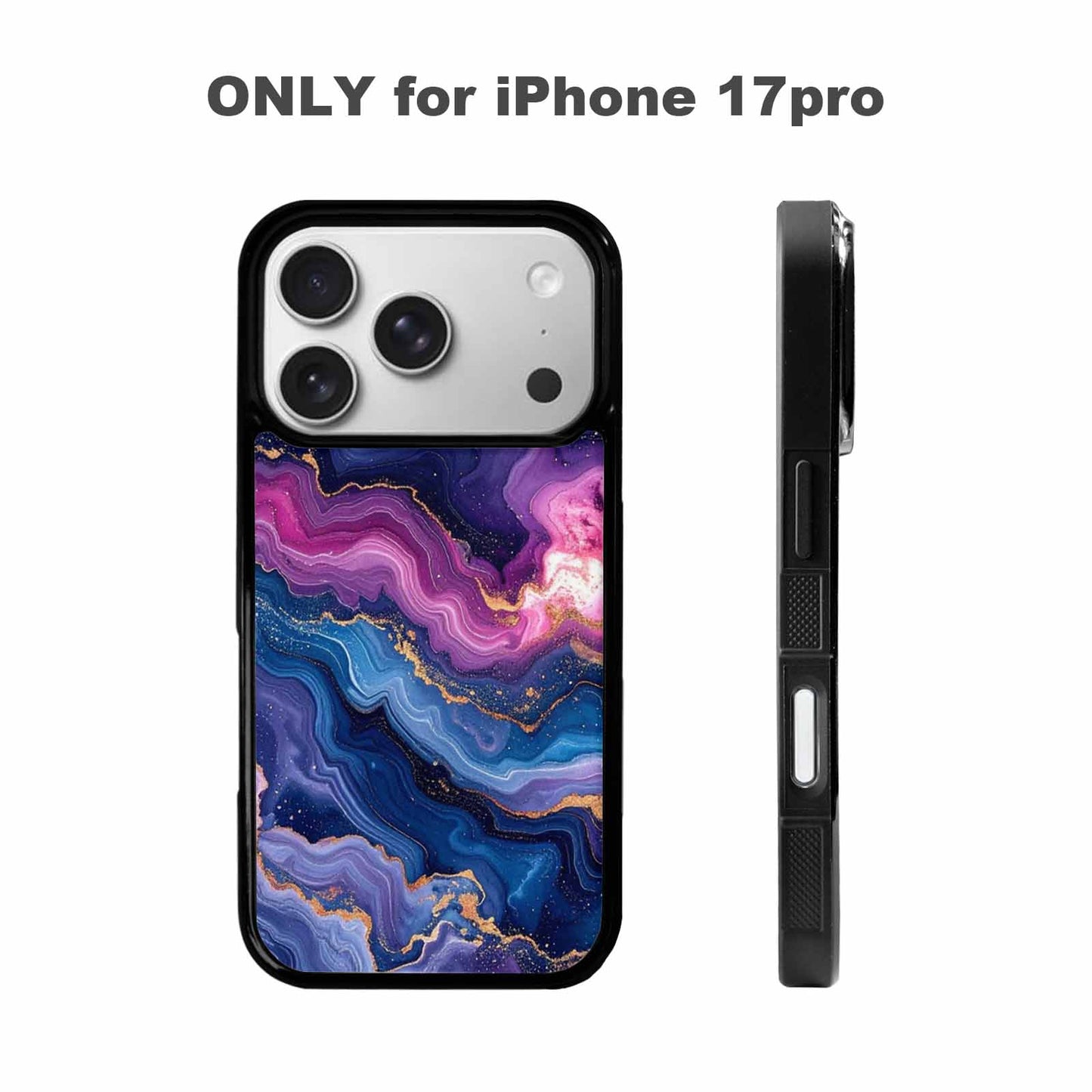 iPhone 17 Pro Case — Marble Galaxy Art Seamless Pattern Galaxy, Original Design Phone Case