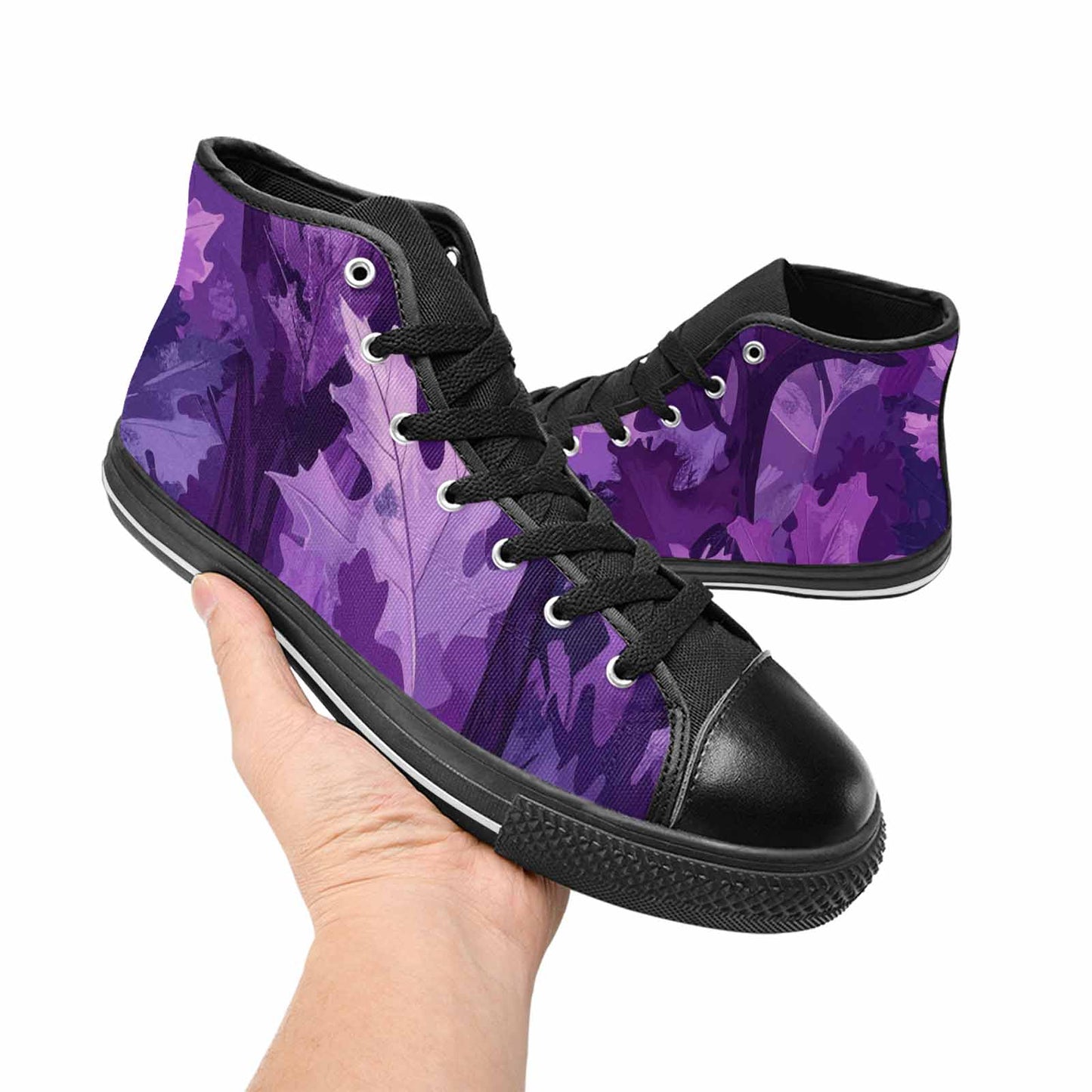 MEN'S Military Camouflage Blotch High Top Canvas Surreal Custom Shoes