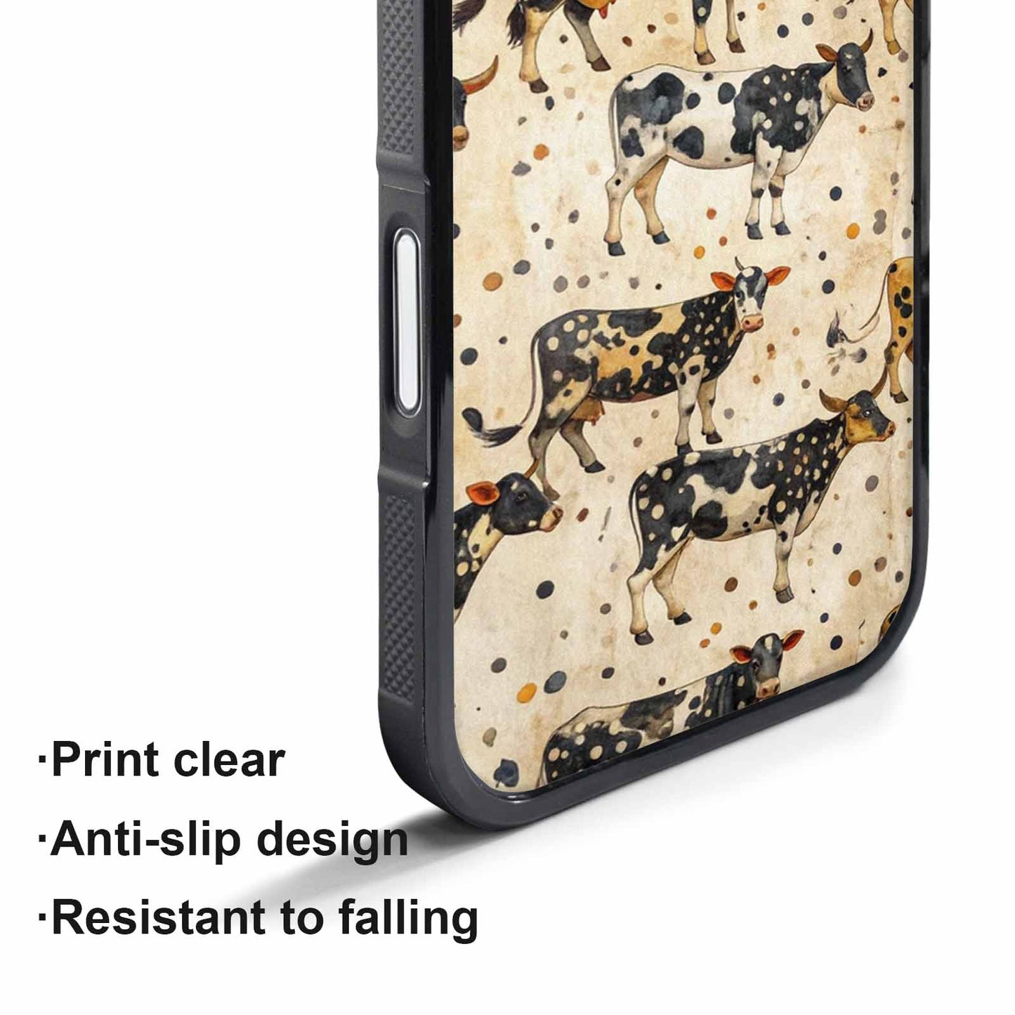 iPhone 17 Pro Case — Small Cow Animal Print Art Animal, Custom Art Phone Cover