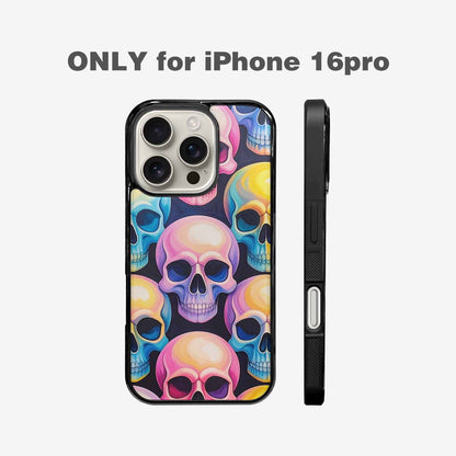 iPhone 16 Pro Case — Dripping Candy Skulls Custom, Customized Protective Case