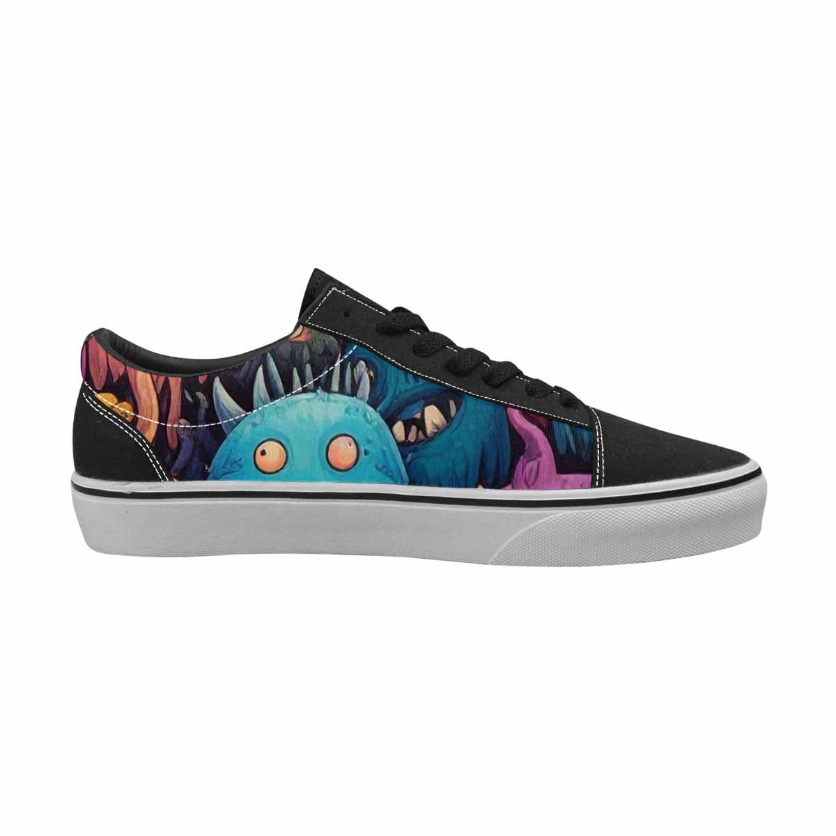 WOMEN'S Monsters (general) Lace-Up Canvas Wallpaper Art Sneakers