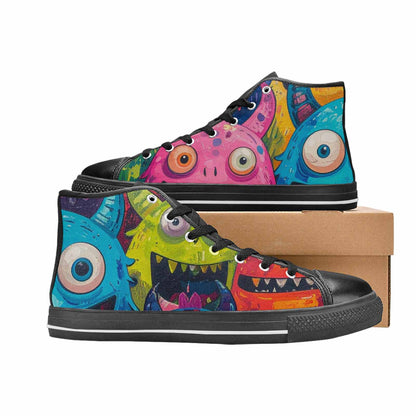 MEN'S Goofy Cartoon Monster High Top Canvas Cottagecore Sneakers
