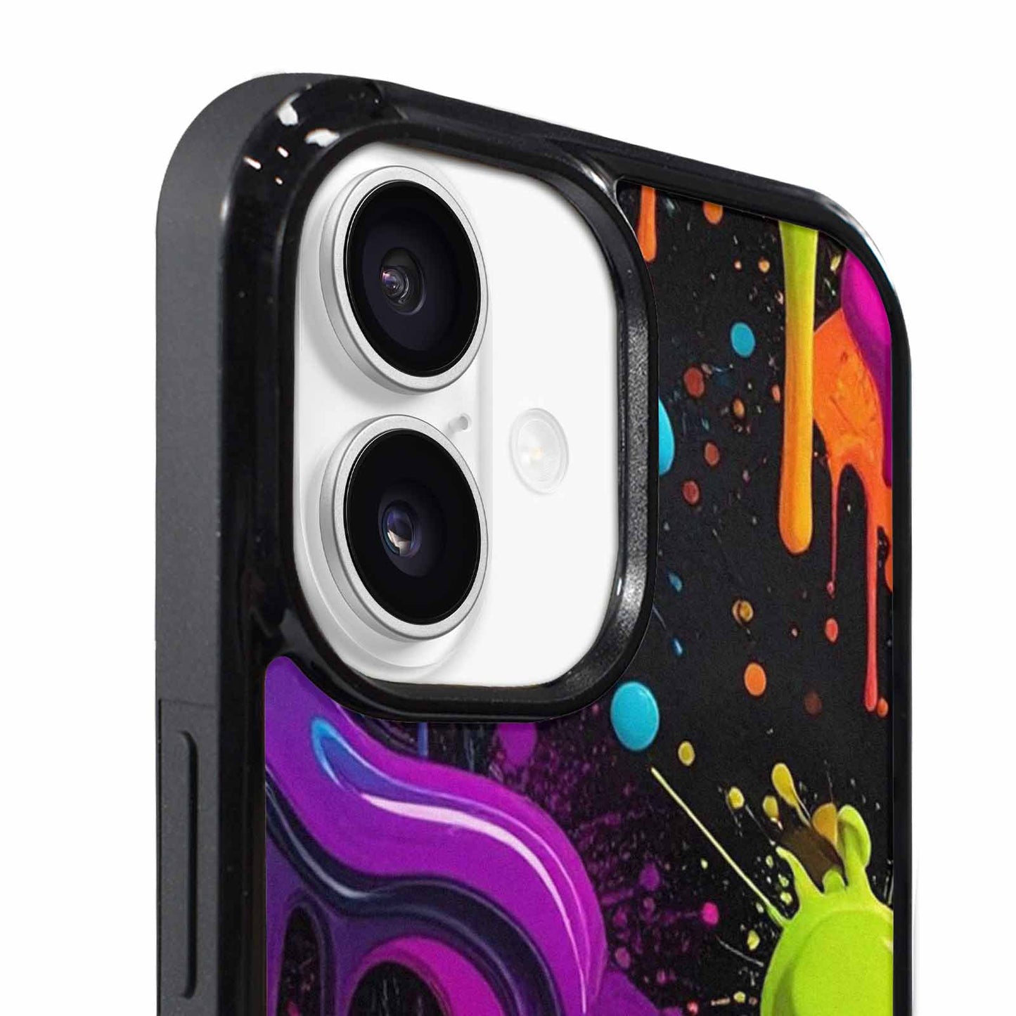 iPhone 17 Case — Small Paint Splatter Pattern, Original Art, Personalized Phone Case