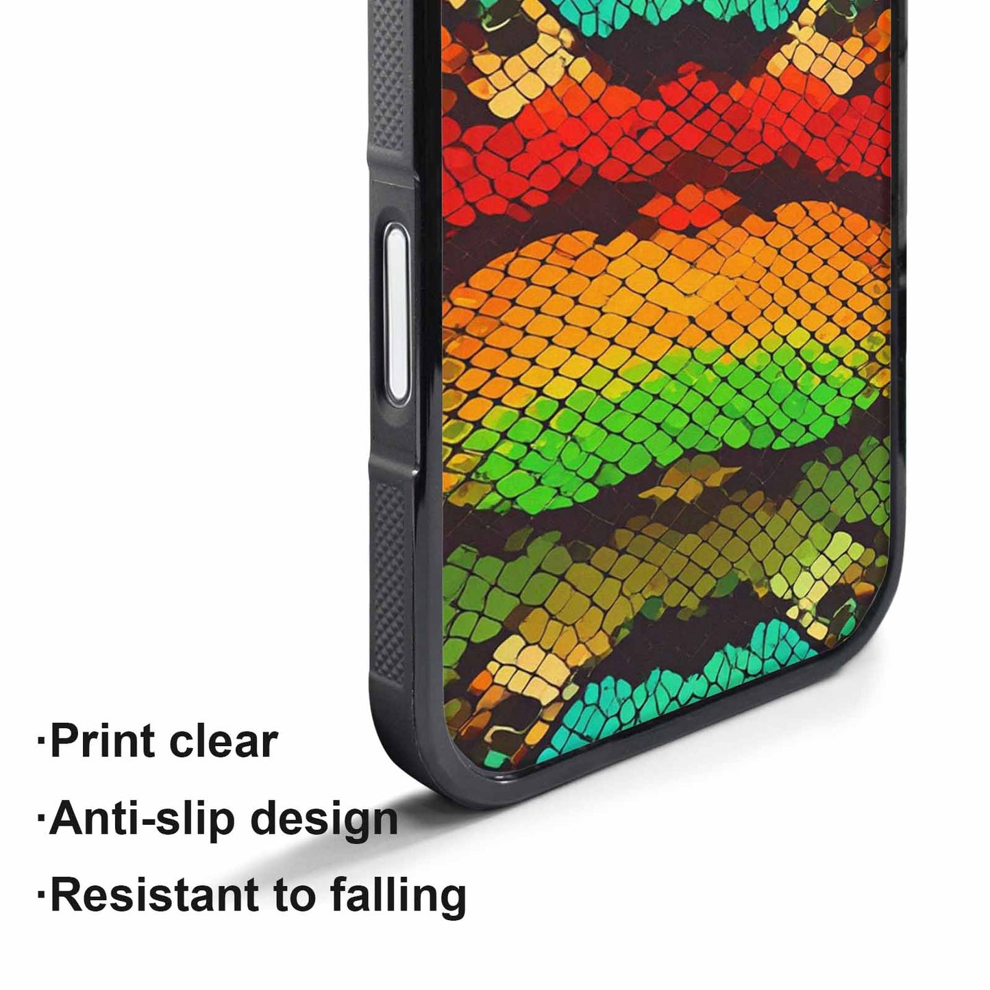 iPhone 17 Pro Case — Snake Print Dark Seamless Pattern Animal, Customized Protective Case