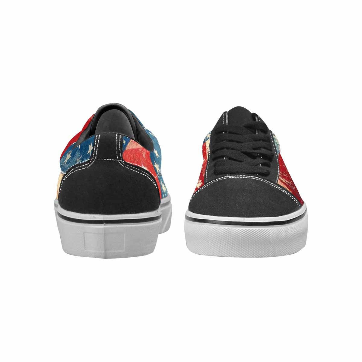 WOMEN'S American Flag Stars Canvas Lace-Up Y2K Custom Shoes
